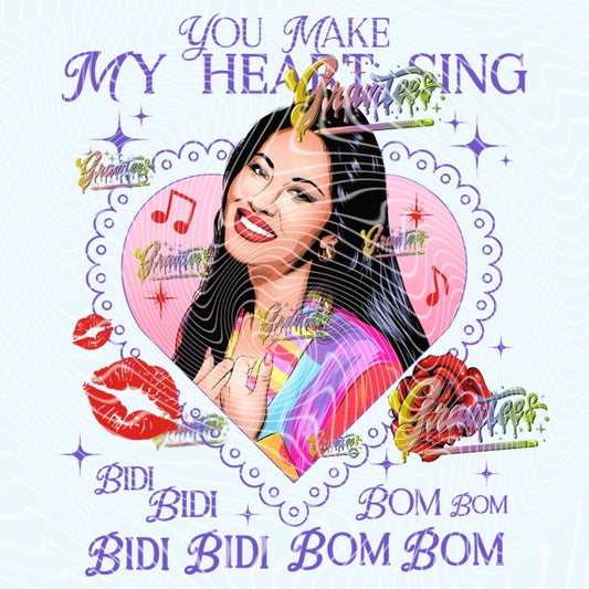 You Make My Heart Sing Design Png for DTF or Shirt Printing, PNG Only!