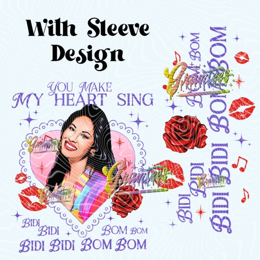 You Make My Heart Sing Design with Sleeve Design Png for DTF or Shirt Printing, PNG Only!