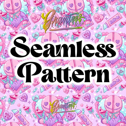 Sweet as A Treat Png Seamless Design, Valentine Candy Hearts Horror PNG for DTF  or Shirt Printing, PNG Only!