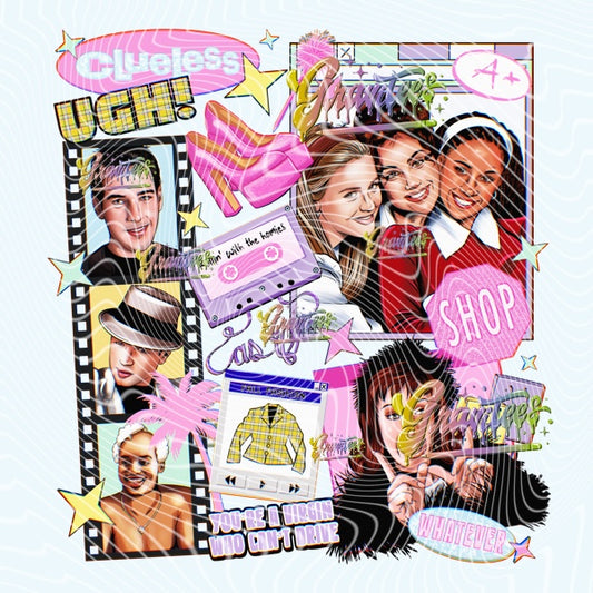 Fashion 90s Movie Design Png for DTF or Shirt Printing, PNG Only!