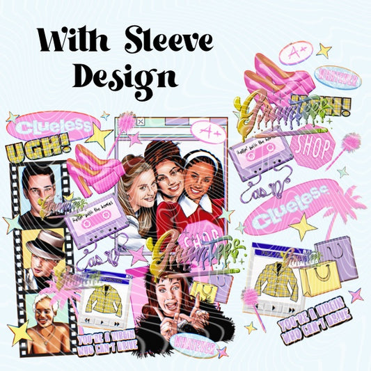 Fashion 90’s Movie with Sleeve  Design Png for DTF or Shirt Printing, PNG Only!