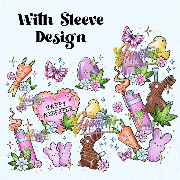 Happy Weedster Design with Sleeve Png, 420 Easter PNG, Spring Weed PNG for DTF or Shirt Printing, PNG Only