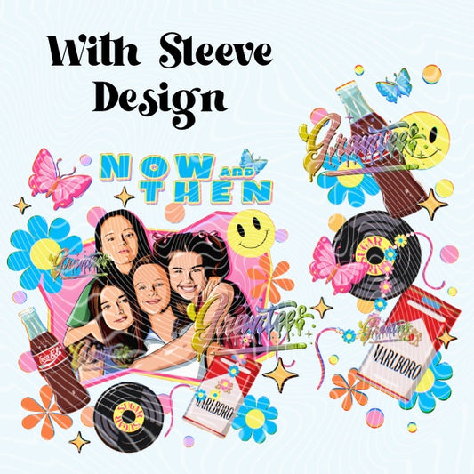 Retro Best Friends Movie with Sleeve Design Png for DTF or Shirt Printing, PNG Only!