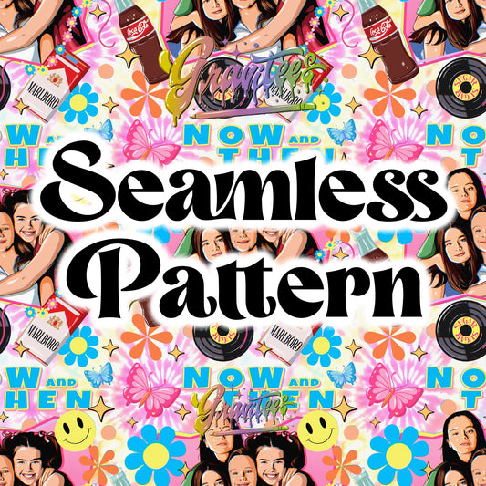 Retro Best Friends Movie Seamless Design Png for DTF or Shirt Printing, PNG Only!