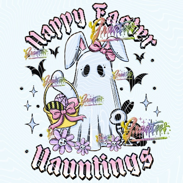 Easter Hauntings Design Png, Gothic Easter PNG, Spring PNG for DTF or Shirt Printing, PNG Only