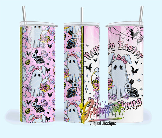 Easter Hauntings 20oz Tumbler Template Design PNG,  for UVDTF or Sublimation Printing PNG Only