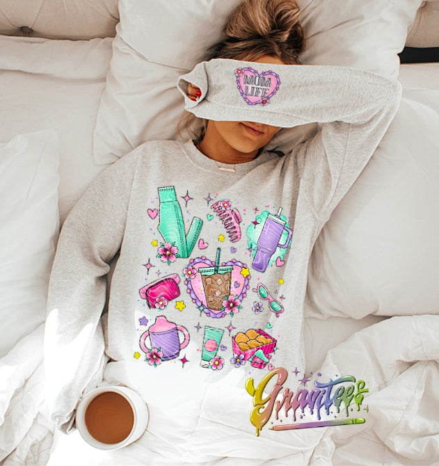 Mom Life Design Png, Motherhood Clipart, Tattoo Flash Clipart for DTF or Shirt Printing, PNG Only!