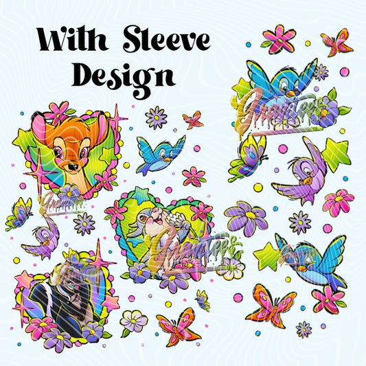 Spring Animals with Sleeve Design Png for DTF or Shirt Printing, PNG Only!