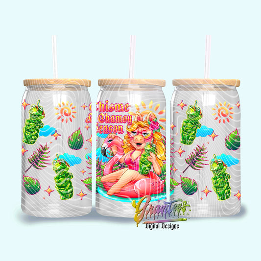 Chisme & Chamoy Summer Design 16oz Tumbler Template Design PNG,  for UVDTF or Sublimation Printing PNG Only