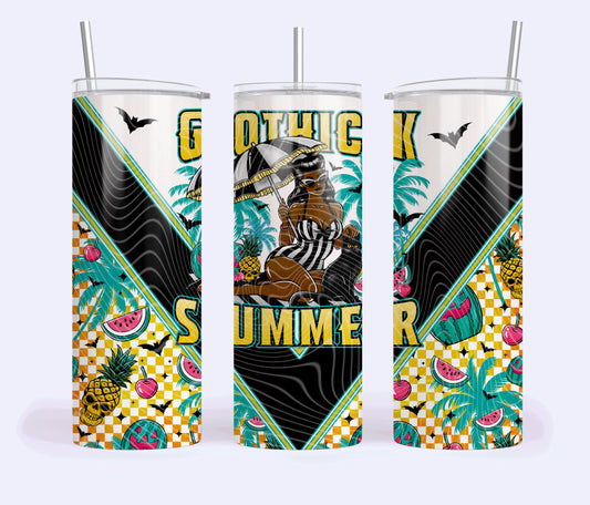 Gothick Summer 03 Skinny Tumbler Design Png, Gothick Summer Clipart, Gothick Summer Clipart, Clipart for DTF or Shirt Printing, PNG Only!