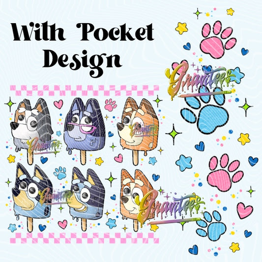 Ice Cream Dog Family Pink Design with Sleeve Png, Ice Cream Dog Family   Clipart, Ice Cream Dog Family   Clipart,  Clipart for DTF or Shirt Printing, PNG Only!