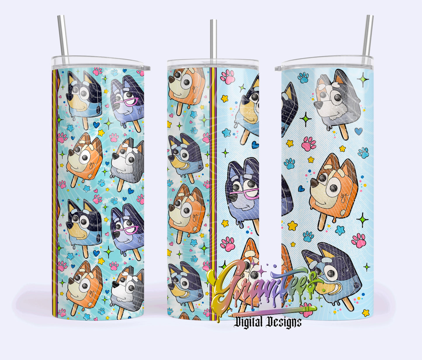 Ice Cream Dog Family Skinny Tumbler Design Png, Ice Cream Dog Family Clipart, Ice Cream Dog Family clipart, Clipart for DTF or Shirt Printing, PNG Only!