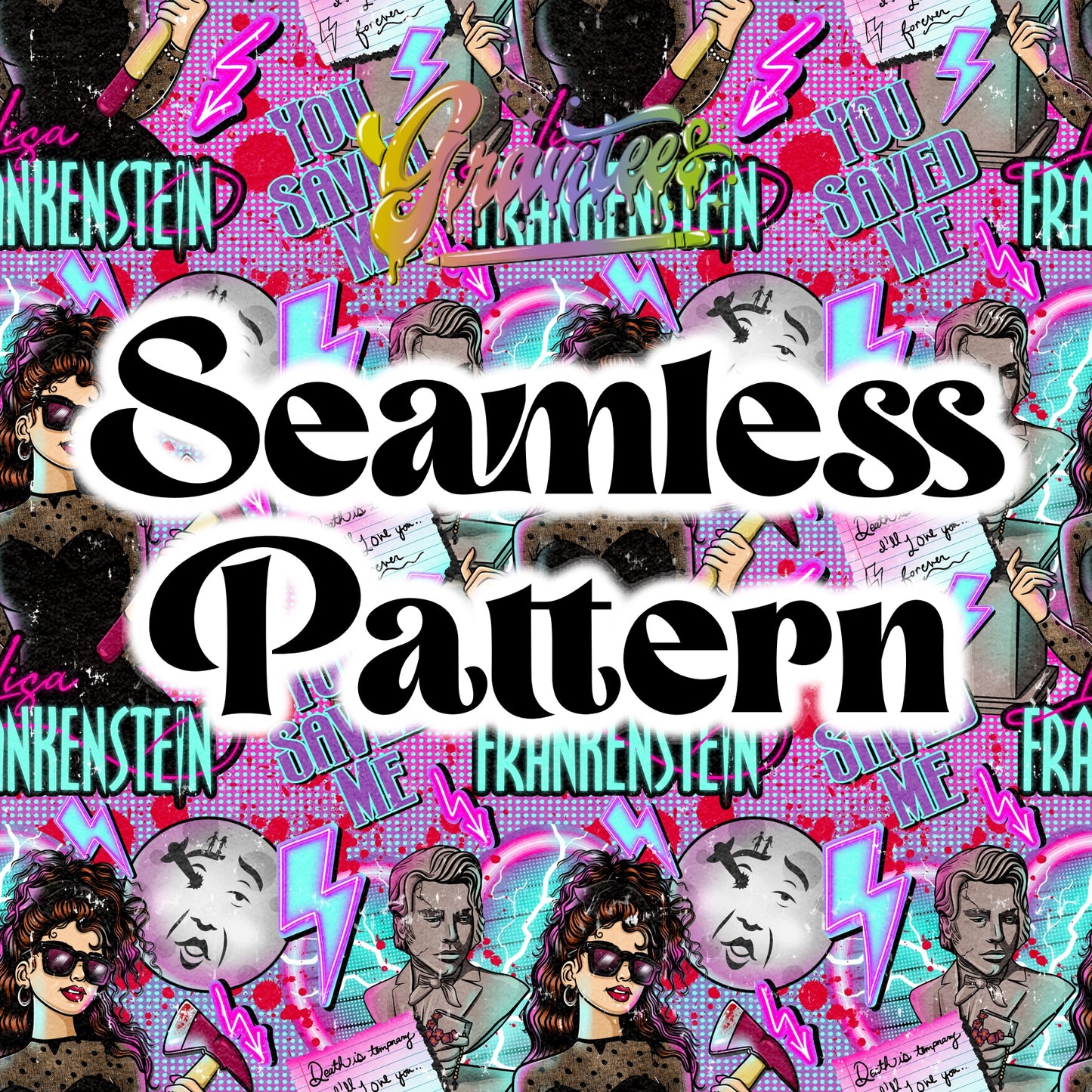 Lisa Stein Seamless Design Png, 90s Clipart,LIsa Stein Clipart, Clipart for DTF or Shirt Printing, PNG Only!