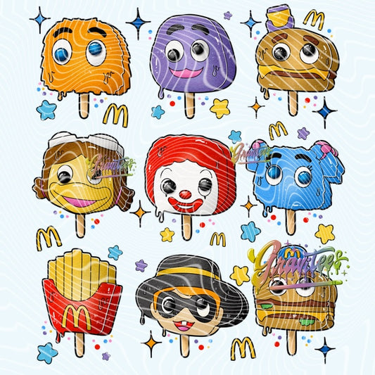 Fast Food Ice Cream Design Png, 90s Clipart, Food Friends Clipart for DTF or Shirt Printing, PNG Only!
