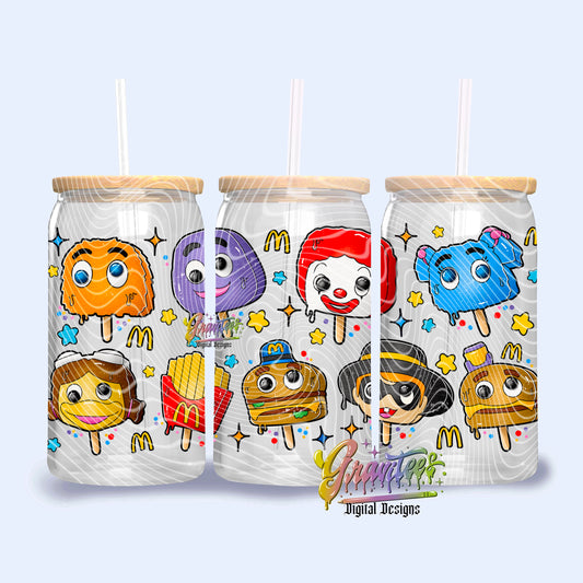 Fast Food Ice Cream Libbey Design Png, Ice Cream Libbey Clipart for UVDTF or Sublimation Printing, PNG Only!