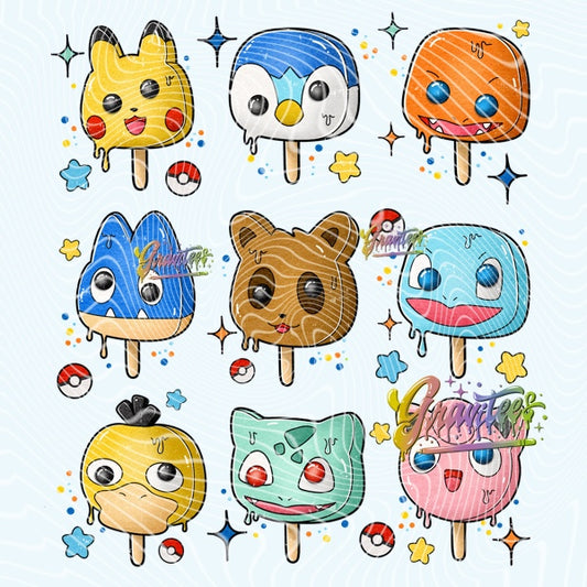 Digital Animals Ice Cream Design Png, 90s Clipart, Gamer Clipart for DTF or Shirt Printing, PNG Only!