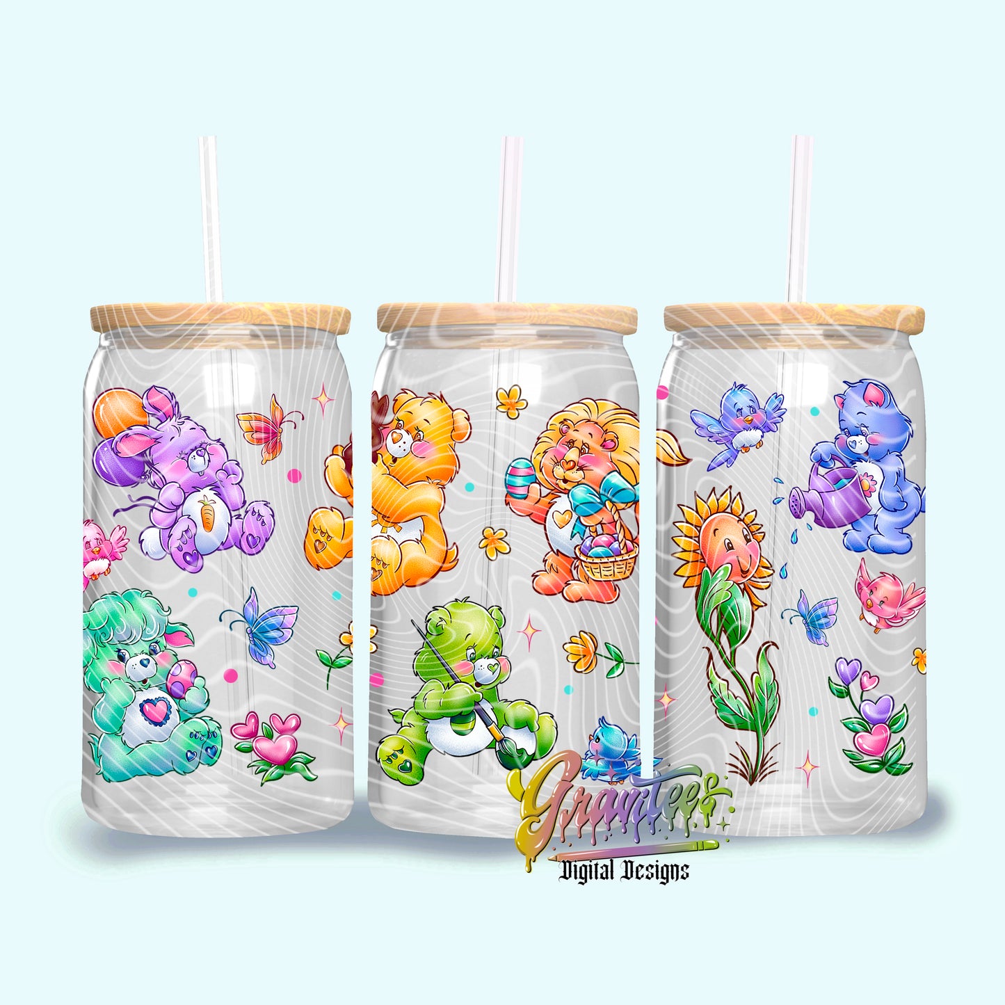 EASTER cuties Design 16oz Tumbler Template Design PNG, for UVDTF or Sublimation Printing PNG Only
