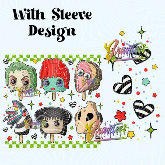 Scary ICE CREAM Design with Sleeve Png,  ICE CREAM  Clipart,  ICE CREAM  Clipart,  Clipart for DTF or Shirt Printing, PNG Only!