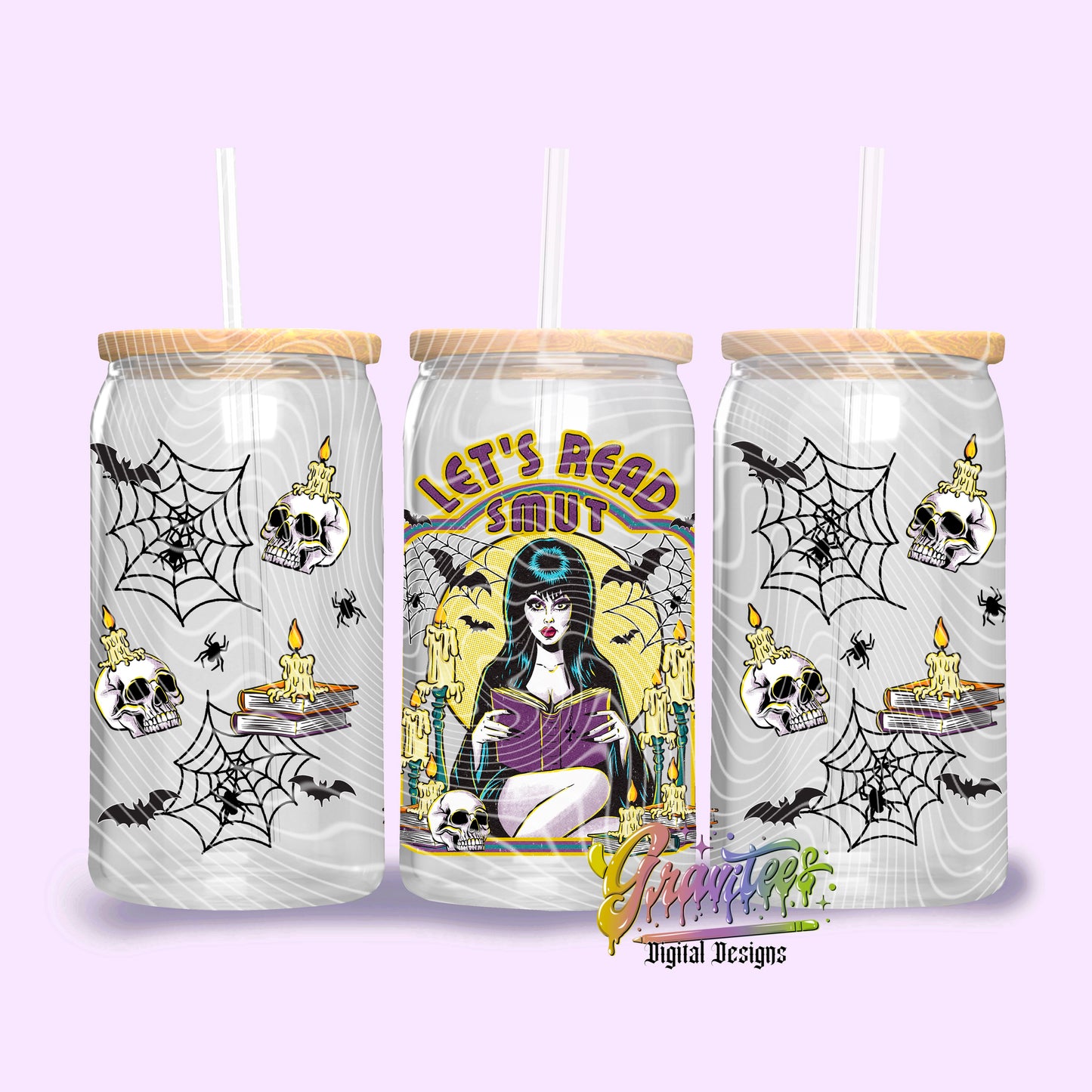 Let’s Read Smut Libbey Design Png, Spooky Let’s Read Smut Libbey Template for UVDTF or Sublimation Printing, PNG Only!