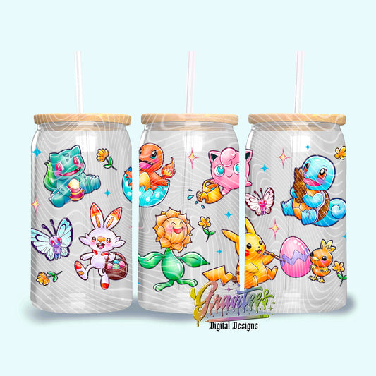 EASTER Animal Cuties Design 16oz Tumbler Template Design PNG,  for UVDTF or Sublimation Printing PNG Only