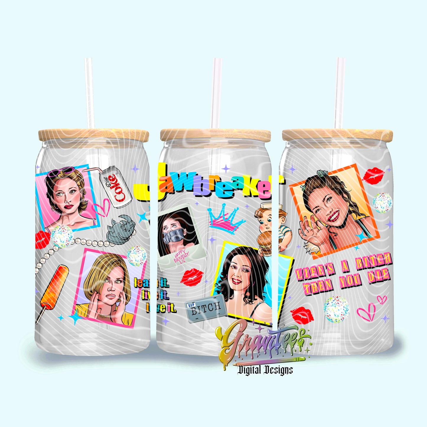 Teen Dream Design 16oz Tumbler Template Design PNG, for UVDTF or Sublimation Printing PNG Only!!