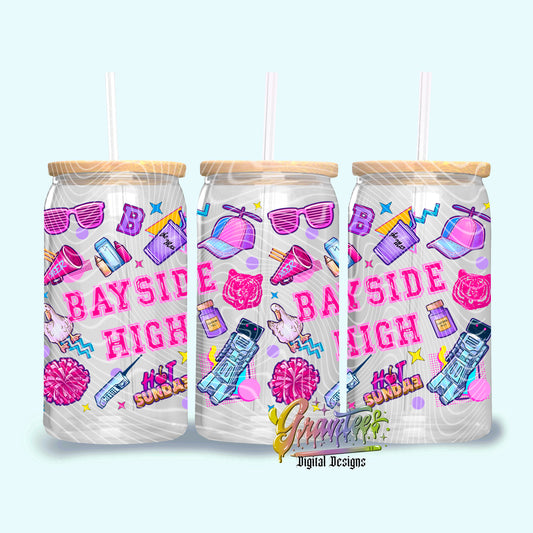 90’s High School Design 16oz Tumbler Template Design PNG,  for UVDTF or Sublimation Printing PNG Only!!