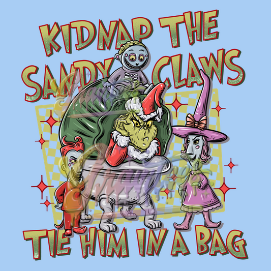 Sandy Claws Png, Lock Shock Barrel Clipart, Trendy Christmas Clipart for DTF or Shirt Printing, PNG Only!