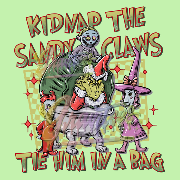 Sandy Claws Png, Lock Shock Barrel Clipart, Trendy Christmas Clipart for DTF or Shirt Printing, PNG Only!