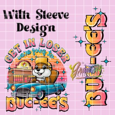 Get In Loser with Sleeve Design Png, Gas Station Clipart, Trendy Clipart, Car Clipart for DTF or Shirt Printing, PNG Only!