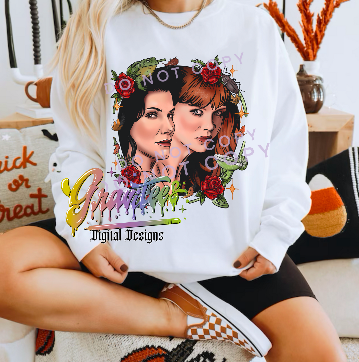 Owen Sisters PNG Design, Practical Magic Clipart, Fall Clipart, Witch Clipart for DTF or Shirt Printing, PNG Only!