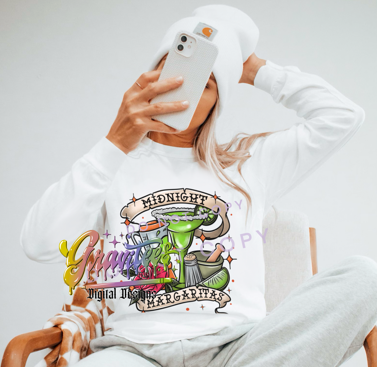 Midnight Margaritas PNG Design, Practical Magic Clipart, Fall Clipart, Witch Clipart for DTF or Shirt Printing, PNG Only!