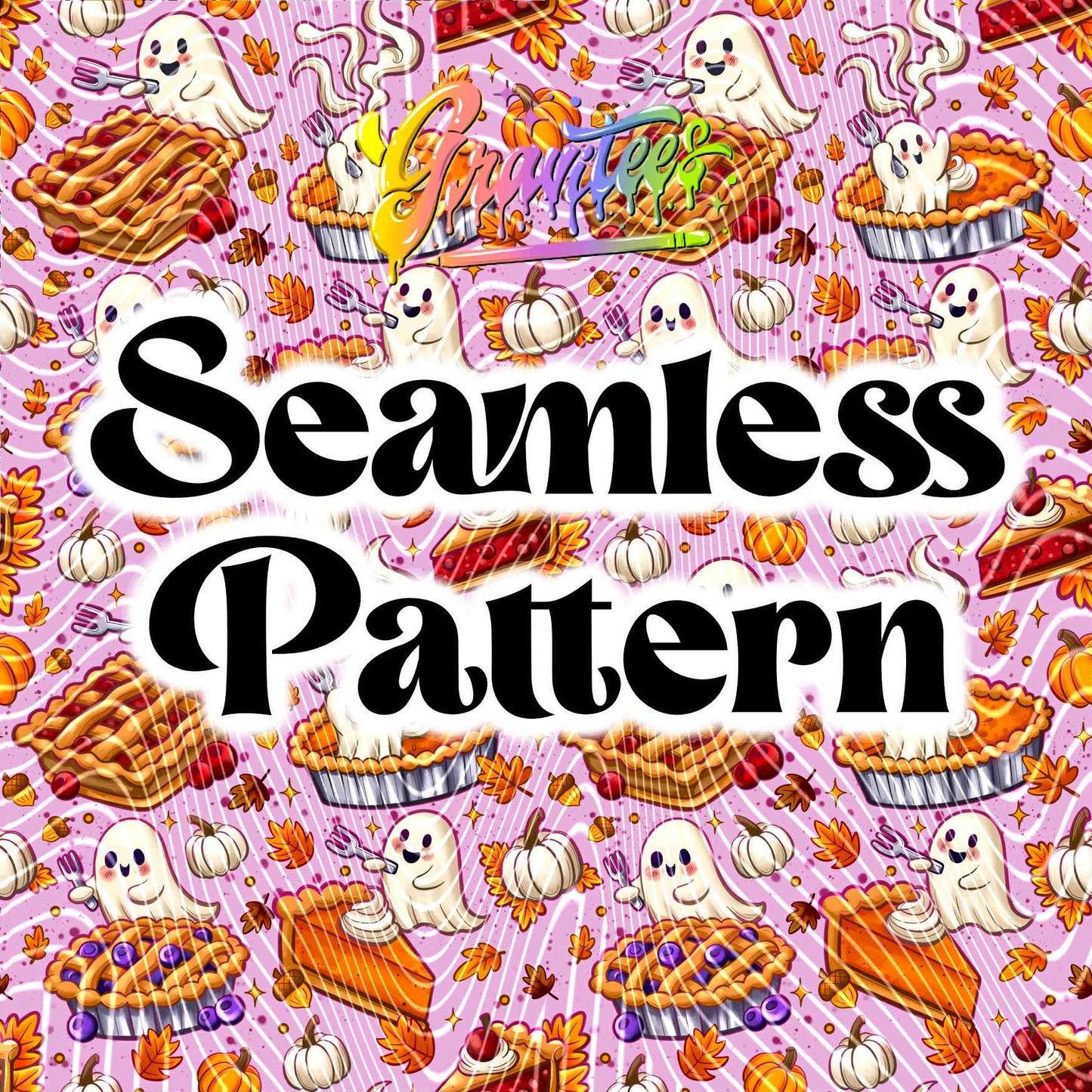 Just Here For The Pie Seamless Design Png for DTF or Shirt Printing, PNG Only!