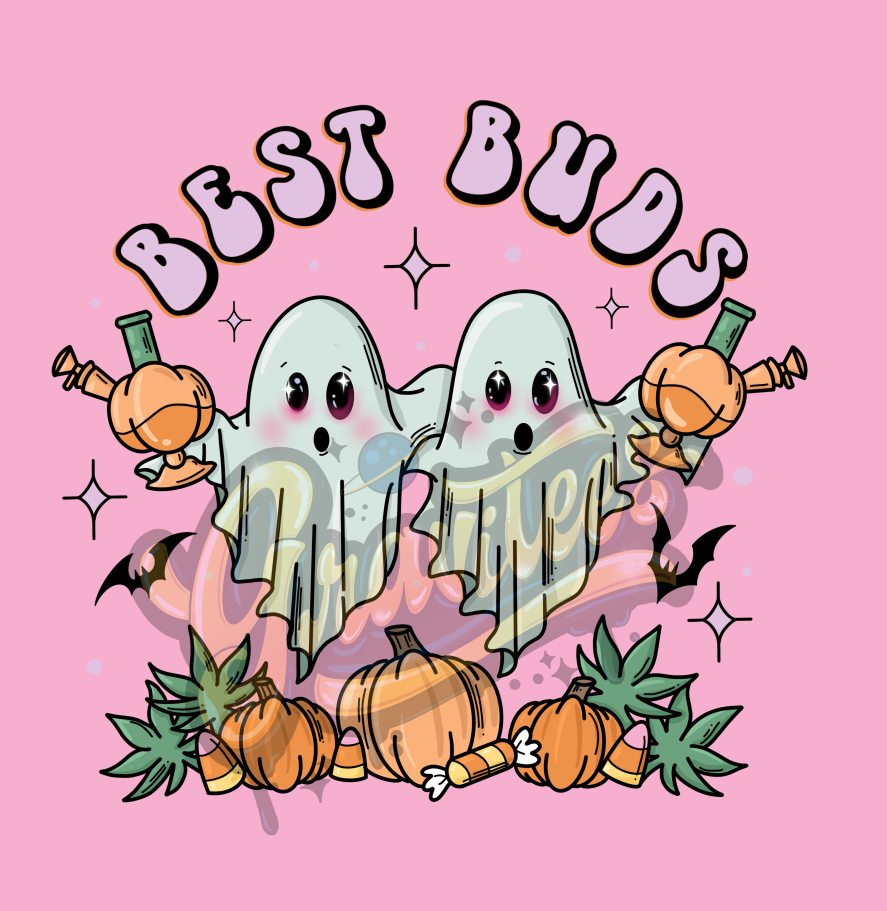 Best Buds PNG, Ghost Clipart, Weed Clipart, Pot Clipart, Halloween Weed Clipart for DTF or Shirt Printing, PNG Only!