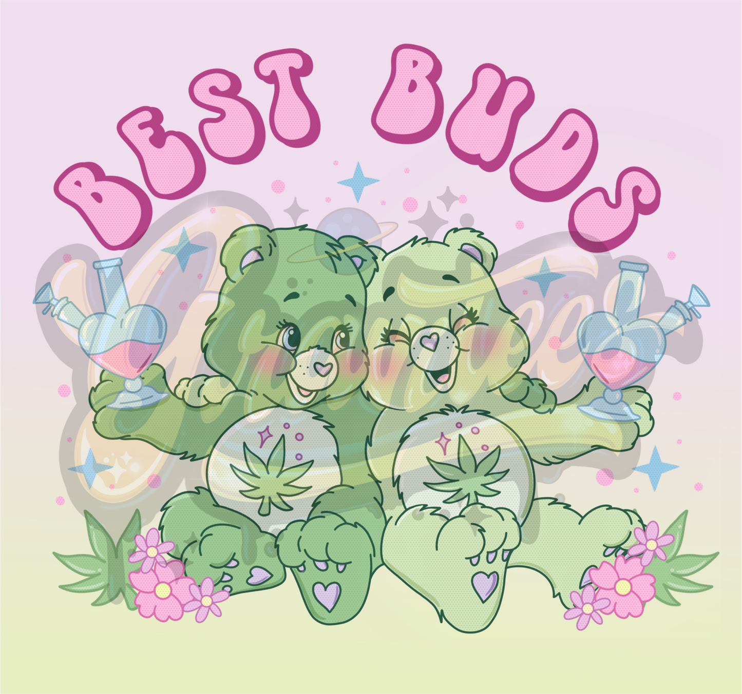 Best Buds Cuties PNG, Best Friends Weed Clipart for DTF, Weed Sublimation or Shirt Printing, PNG Only!