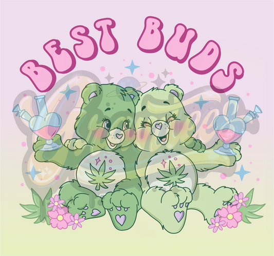 Best Buds Cuties PNG, Best Friends Weed Clipart for DTF, Weed Sublimation or Shirt Printing, PNG Only!
