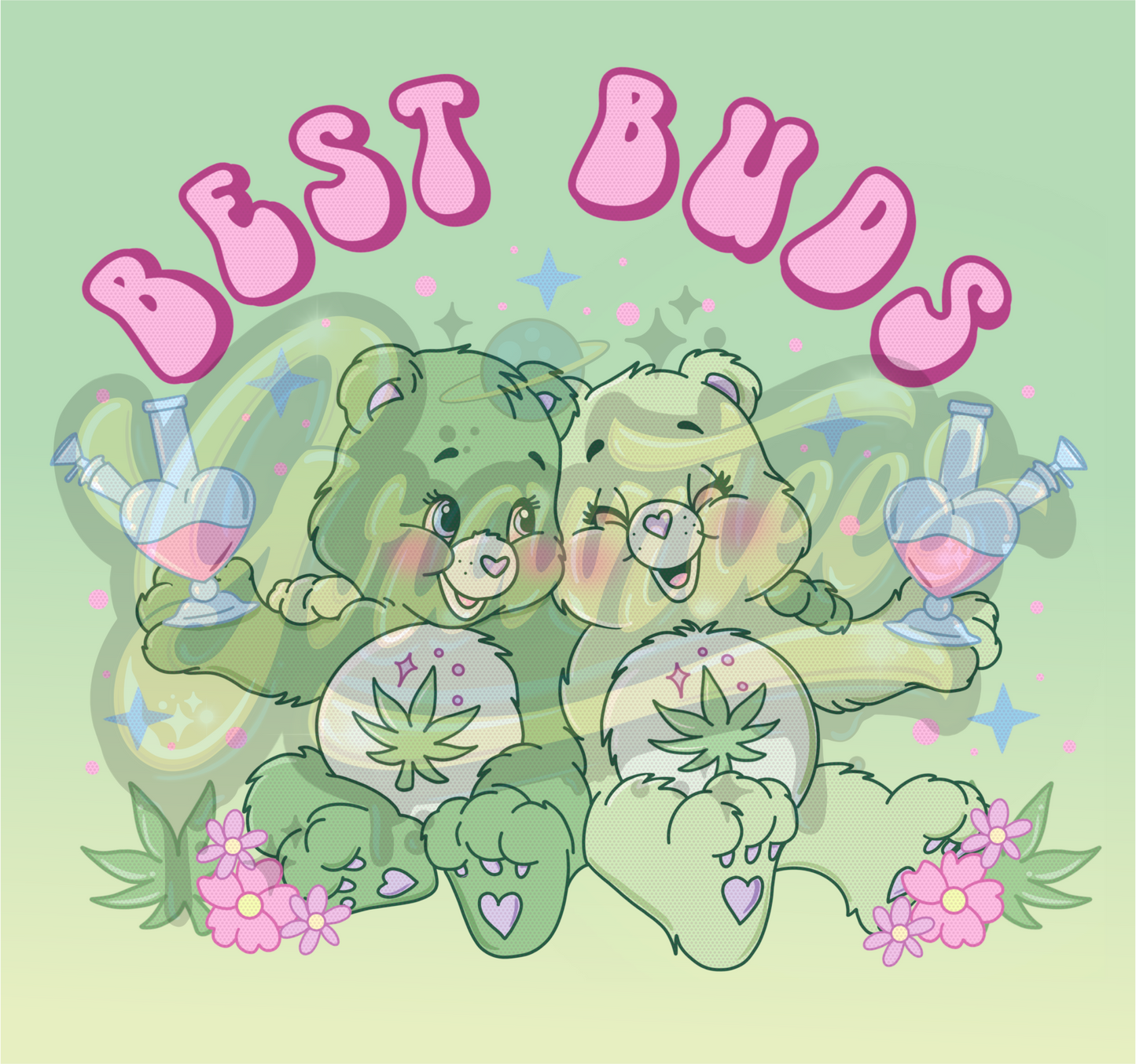 Best Buds Cuties PNG, Best Friends Weed Clipart for DTF, Weed Sublimation or Shirt Printing, PNG Only!