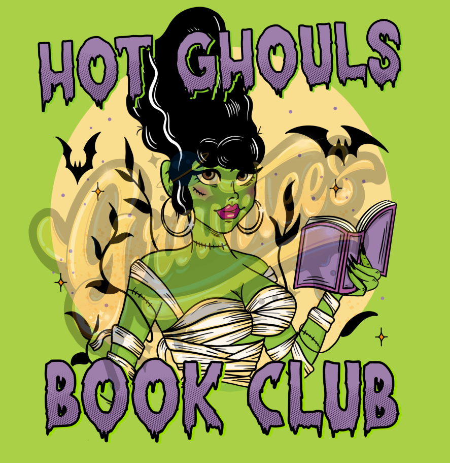 Hot Ghoul Book Club PNG, Book Clipart, Book Club Clipart, Hot Ghoul Clipart for DTF or Shirt Printing, PNG Only!