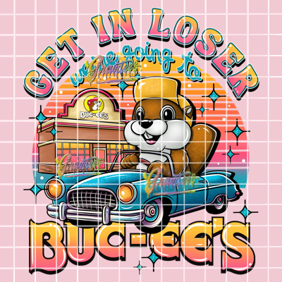 Get In Loser Png, Gas Station Clipart, Trendy Clipart, Car Clipart for DTF or Shirt Printing, PNG Only!