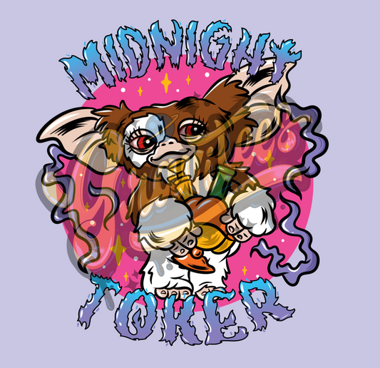 Gizmo Midnight Toker PNG, Clipart for DTF or Shirt Printing, Halloween Sublimation, PNG Only!