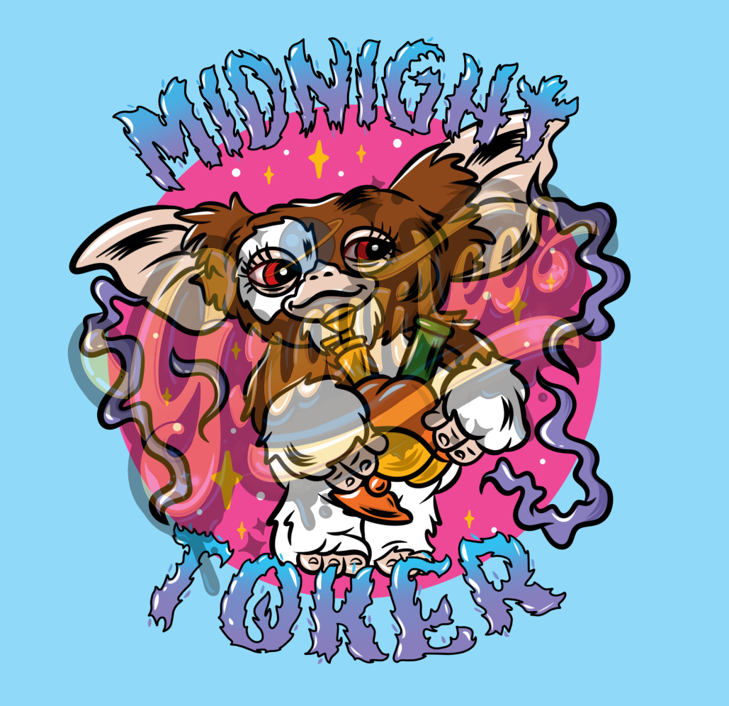Gizmo Midnight Toker PNG, Clipart for DTF or Shirt Printing, Halloween Sublimation, PNG Only!
