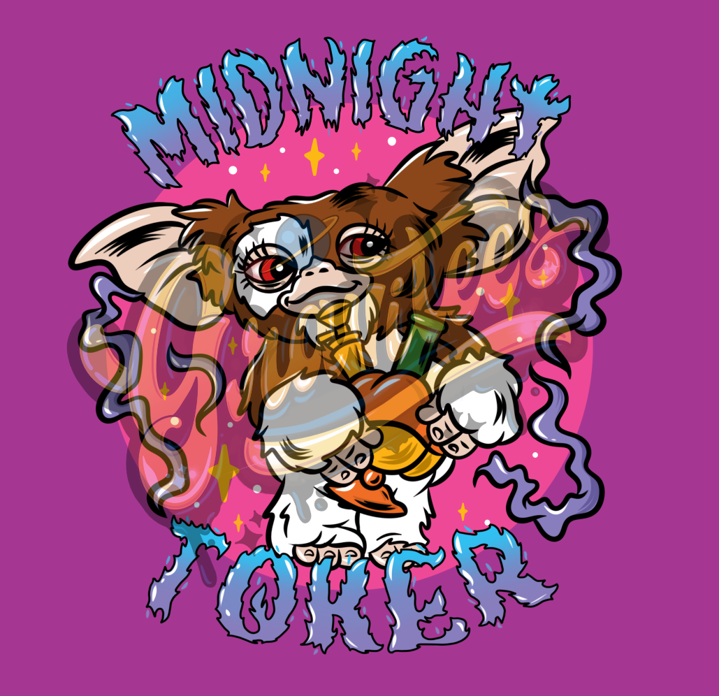 Gizmo Midnight Toker PNG, Clipart for DTF or Shirt Printing, Halloween Sublimation, PNG Only!