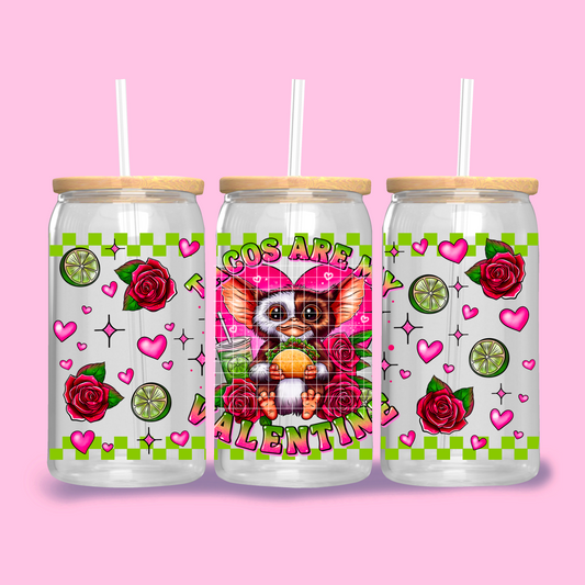 Tacos Are My Valentine Libbey Template Png, Taco Clipart, Trendy Valentine Clipart for DTF  or Shirt Printing, PNG Only!