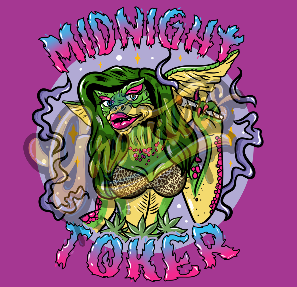 Greta Midnight Toker PNG, Clipart for DTF or Shirt Printing, Weed Png, Weed Clipart, Halloween Sublimation, PNG Only!