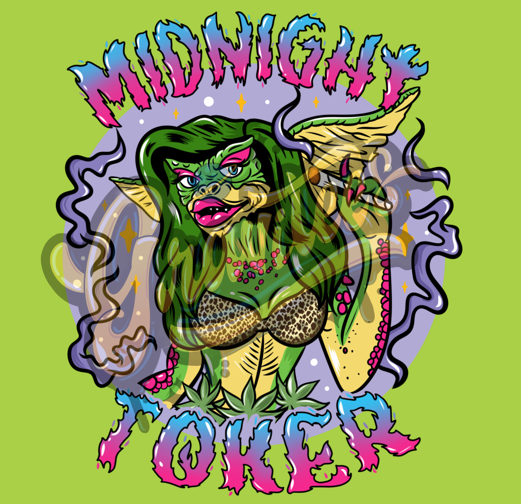 Greta Midnight Toker PNG, Clipart for DTF or Shirt Printing, Weed Png, Weed Clipart, Halloween Sublimation, PNG Only!