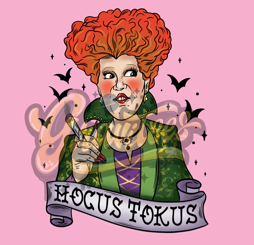 Hocus Tokus PNG, Hocus Pocus Clipart, Halloween Weed Clipart, Pot Clipart, for DTF or Shirt Printing, Halloween Sublimation, PNG Only!