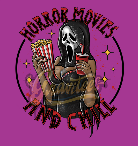 Horror Movies and Chill Clipart, Medium Skin Tone, Horror Clipart,  Clipart, Scream Clipart for DTF or Shirt Printing, PNG Only!