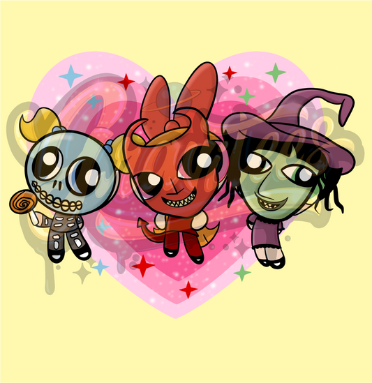 Halloween Masks PNG, Nightmare Christmas Clipart, Girl Cartoon Clipart for DTF or Shirt Printing, PNG Only!