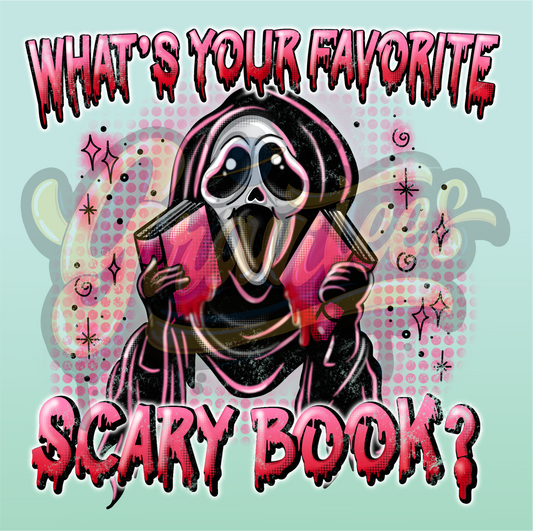 What's Your Favorite Scary Book PNG, Clipart, Horror Clipart for DTF or Shirt Printing, PNG Only!