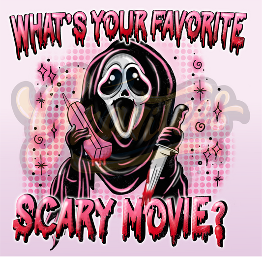 What's Your Scary Movie PNG, Clipart, Movie Clipart for DTF or Shirt Printing, PNG Only!