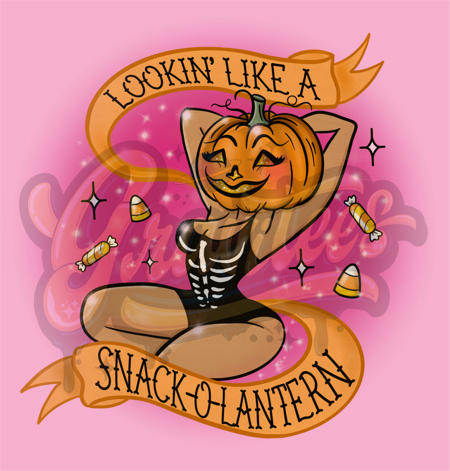 Looking Like A Snack-O-Lantern PNG, Sexy Pumpkin Clipart for DTF or Shirt Printing, Halloween Sublimation, PNG Only!